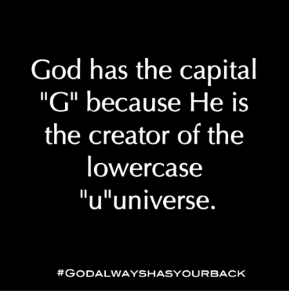 God and the&nbsp;universe